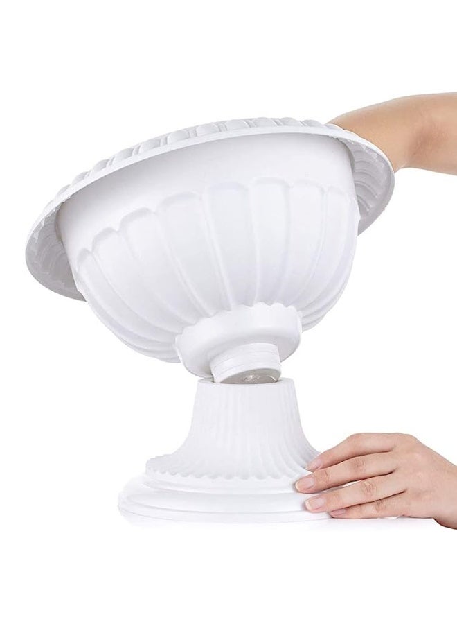 HOME TASTE وعاء زراعة نباتات الزهور البلاستيكية - أواني حديقة زخرفية للزهور - حاويات زراعة زخرفية حديثة (النمط 2) - Image 3