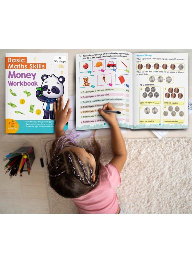 We Happy - 7 Pieces Set Basic Math Skills Addition Subtraction Multiplication Division Fraction Measurement Money Creative Learning and Education Early Development Toy - Image 1