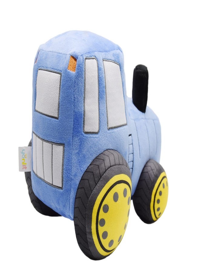YONLIT Soft Plush Tractor Stuffed Truck Toy Super Cute Car Plushie Throw Pillow Excellent Gifts for Kids or Birthday Party 12 Inches (Blue) - Image 5