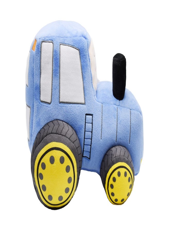 YONLIT Soft Plush Tractor Stuffed Truck Toy Super Cute Car Plushie Throw Pillow Excellent Gifts for Kids or Birthday Party 12 Inches (Blue) - Image 3