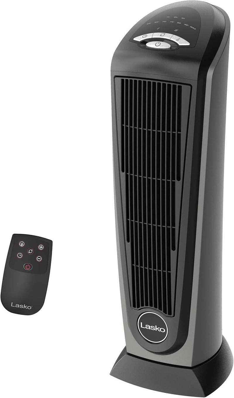 Lasko 1500W Ceramic Tower Space Heater with Remote, Thermostat, Timer & Widespread Oscillation, Portable Electric Heater for Indoor Use, Bedroom & Living Room, 751320 - Image 1