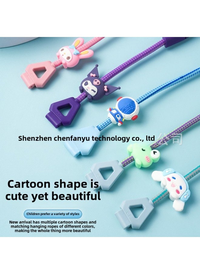 Generic - For Little Genius Phone Watch Z7 Z6Pro Z5 Z3 Z2 Z1 D3 D2A Q1S Q1R Lanyard-Color:Bean Purple (with Doll)-Specifications:Universal Little Genius (except Y01/y01s/y02) - Image 1