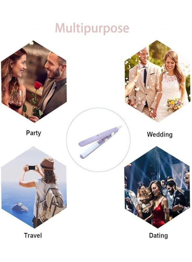 Mini Hair Iron – A Touch of Elegance, Portable Travel Flat Iron for Quick Styling, Fast Heating Hair Straightener for Short Hair, Bangs, and Precision Styling, Lightweight Compact Design - Image 5