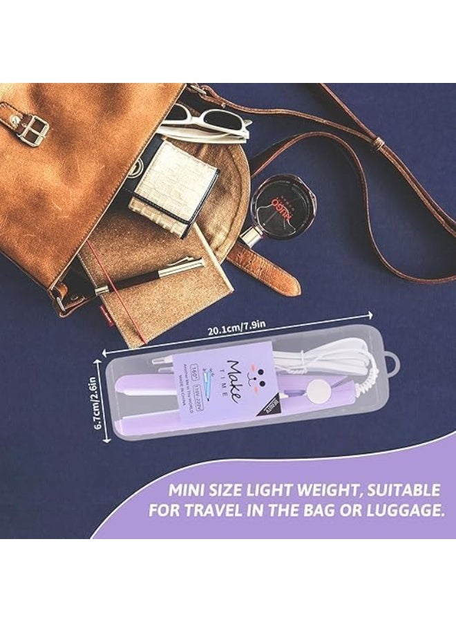 Mini Hair Iron – A Touch of Elegance, Portable Travel Flat Iron for Quick Styling, Fast Heating Hair Straightener for Short Hair, Bangs, and Precision Styling, Lightweight Compact Design - Image 2