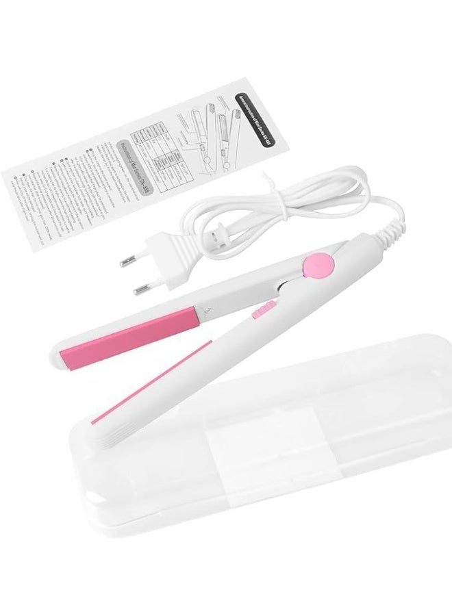 Mini Hair Iron – A Touch of Elegance, Portable Travel Flat Iron for Quick Styling, Fast Heating Hair Straightener for Short Hair, Bangs, and Precision Styling, Lightweight Compact Design - Image 1
