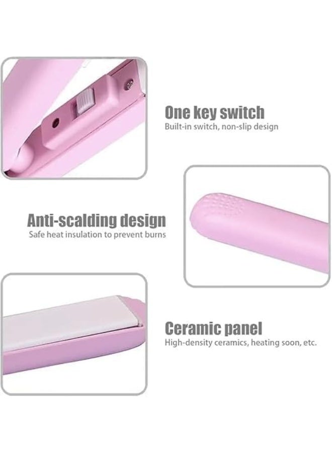 Mini Hair Iron – A Touch of Elegance, Portable Travel Flat Iron for Quick Styling, Fast Heating Hair Straightener for Short Hair, Bangs, and Precision Styling, Lightweight Compact Design - Image 4