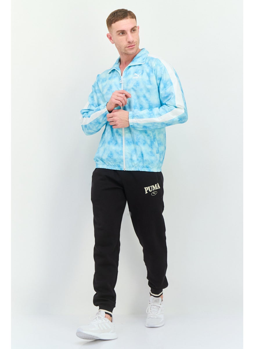 PUMA Men Sportswear Fit Long Sleeve Training Jacket, Aqua Blue/White  - Image 2