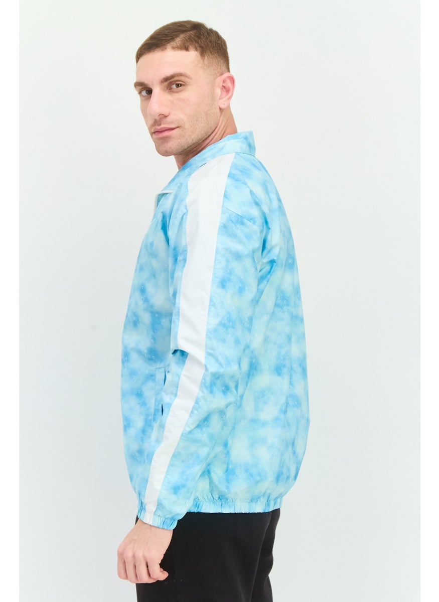 PUMA Men Sportswear Fit Long Sleeve Training Jacket, Aqua Blue/White  - Image 4