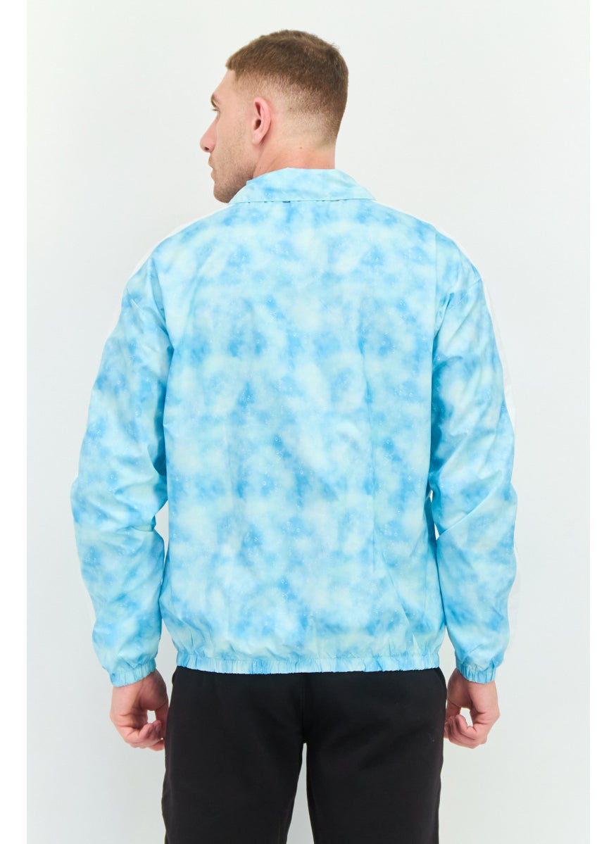 PUMA Men Sportswear Fit Long Sleeve Training Jacket, Aqua Blue/White  - Image 3