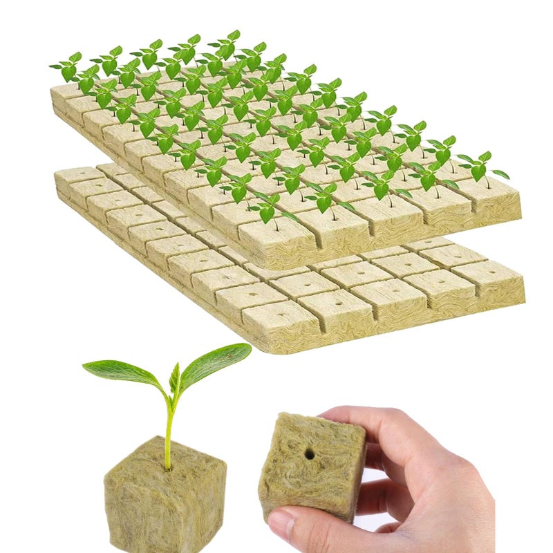 Meridian Gfamous 50‑Piece Rockwool Cubes 2.5 × 2.5 × 2.5 cm – Hydroponic Growing Blocks - CT - Image 1