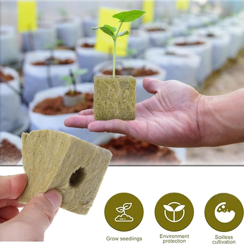 Meridian Gfamous 50‑Piece Rockwool Cubes 2.5 × 2.5 × 2.5 cm – Hydroponic Growing Blocks - CT - Image 3
