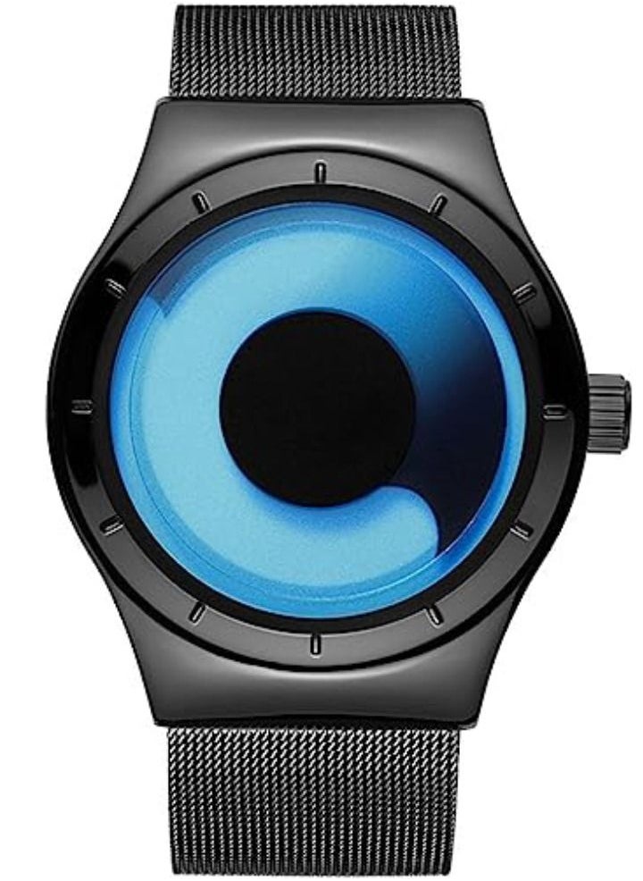 GUANQIN - Men's Watches Ultra Thin Stainless Steel Mesh Band Waterproof Quartz Wrist Watch - Image 1