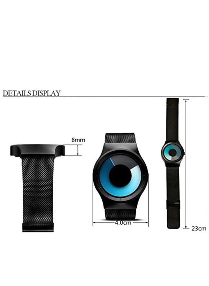 GUANQIN - Men's Watches Ultra Thin Stainless Steel Mesh Band Waterproof Quartz Wrist Watch - Image 1