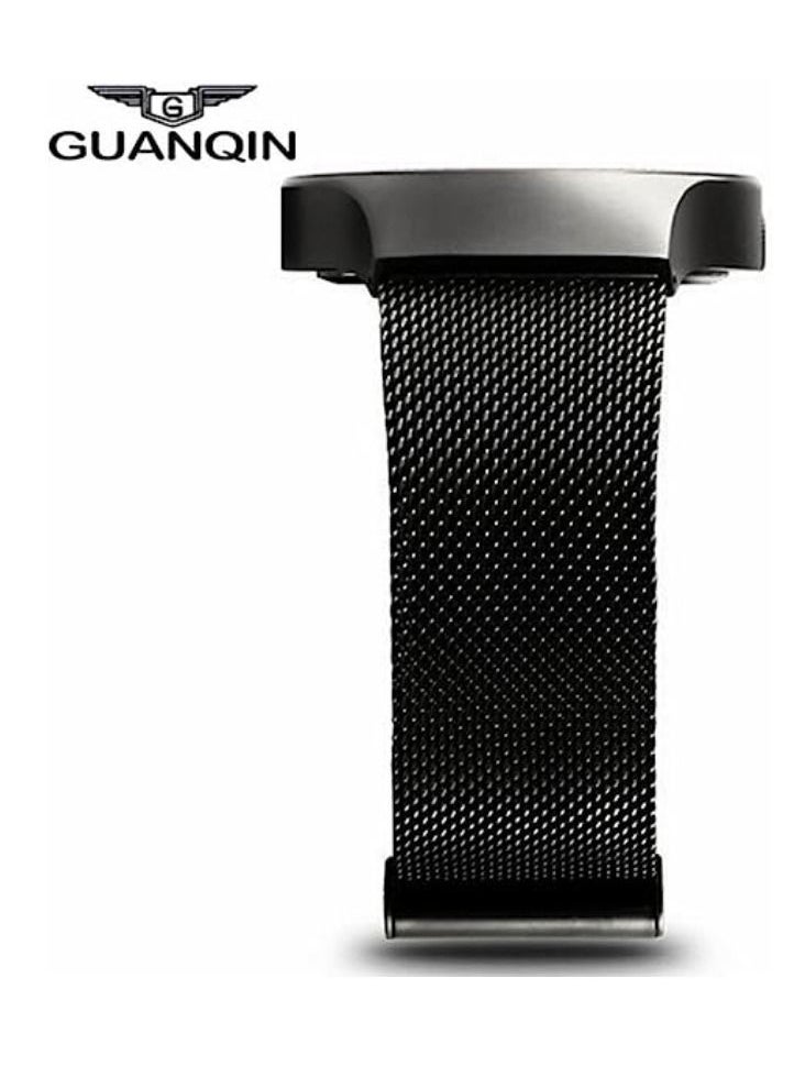 GUANQIN - Men's Watches Ultra Thin Stainless Steel Mesh Band Waterproof Quartz Wrist Watch - Image 1