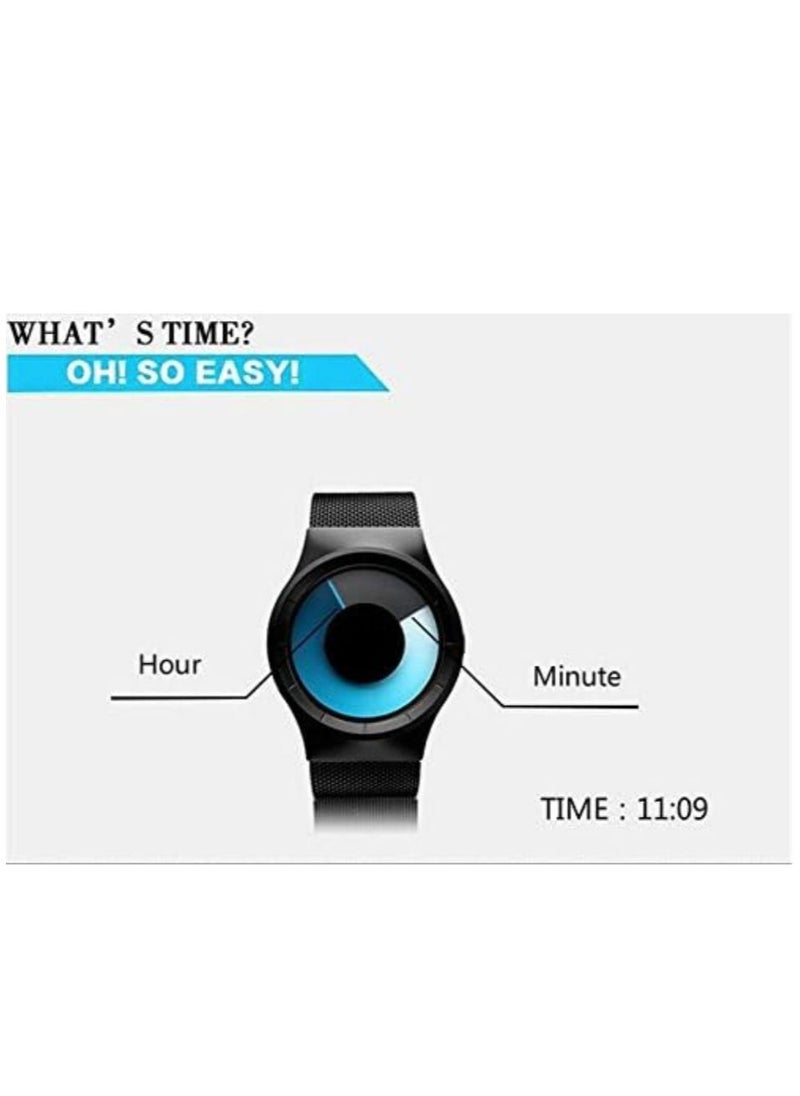 GUANQIN - Men's Watches Ultra Thin Stainless Steel Mesh Band Waterproof Quartz Wrist Watch - Image 1