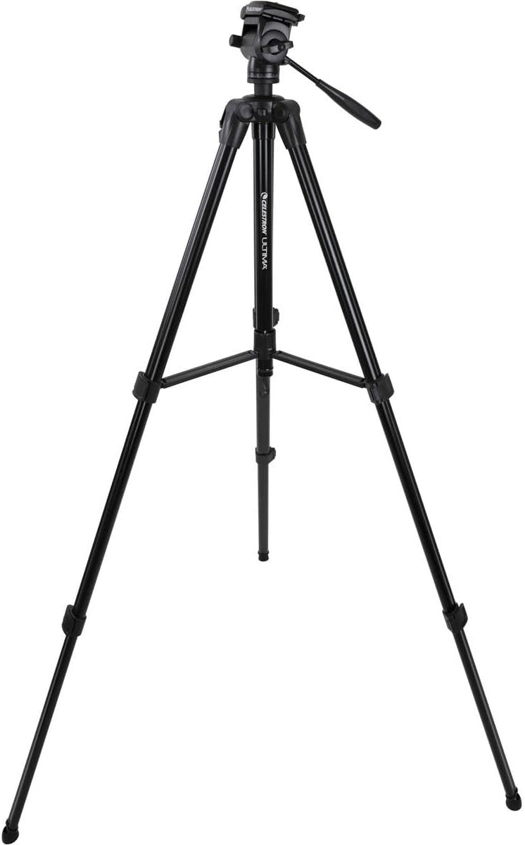 Celestron Ultima Pan Tilt Head Tripod, Black, 28-67 inches - Image 1