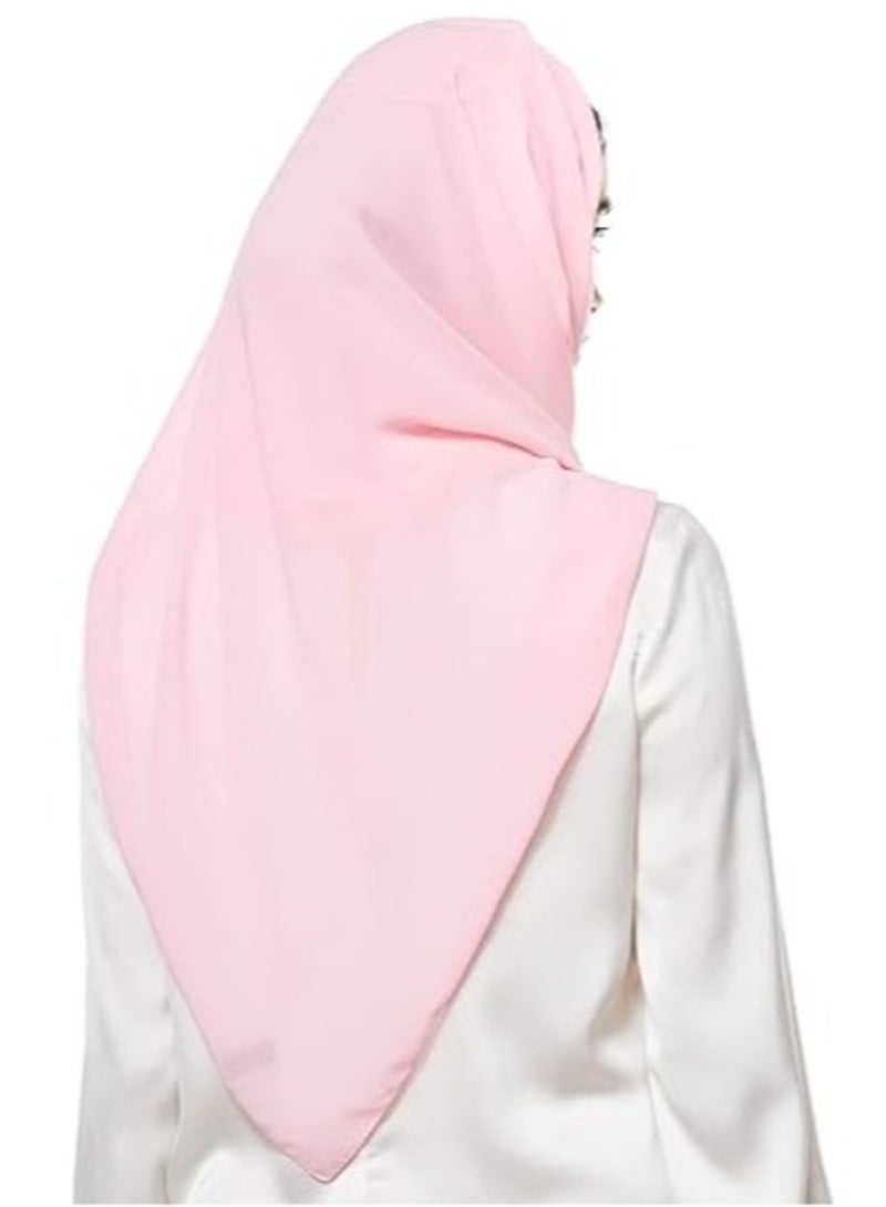 شيلة حجاب - وشاح عربي إسلامي ناعم، غطاء رأس متعدد الاستخدامات وشال عباية، مقاس واحد (70 × 190-195 سم) - Image 3