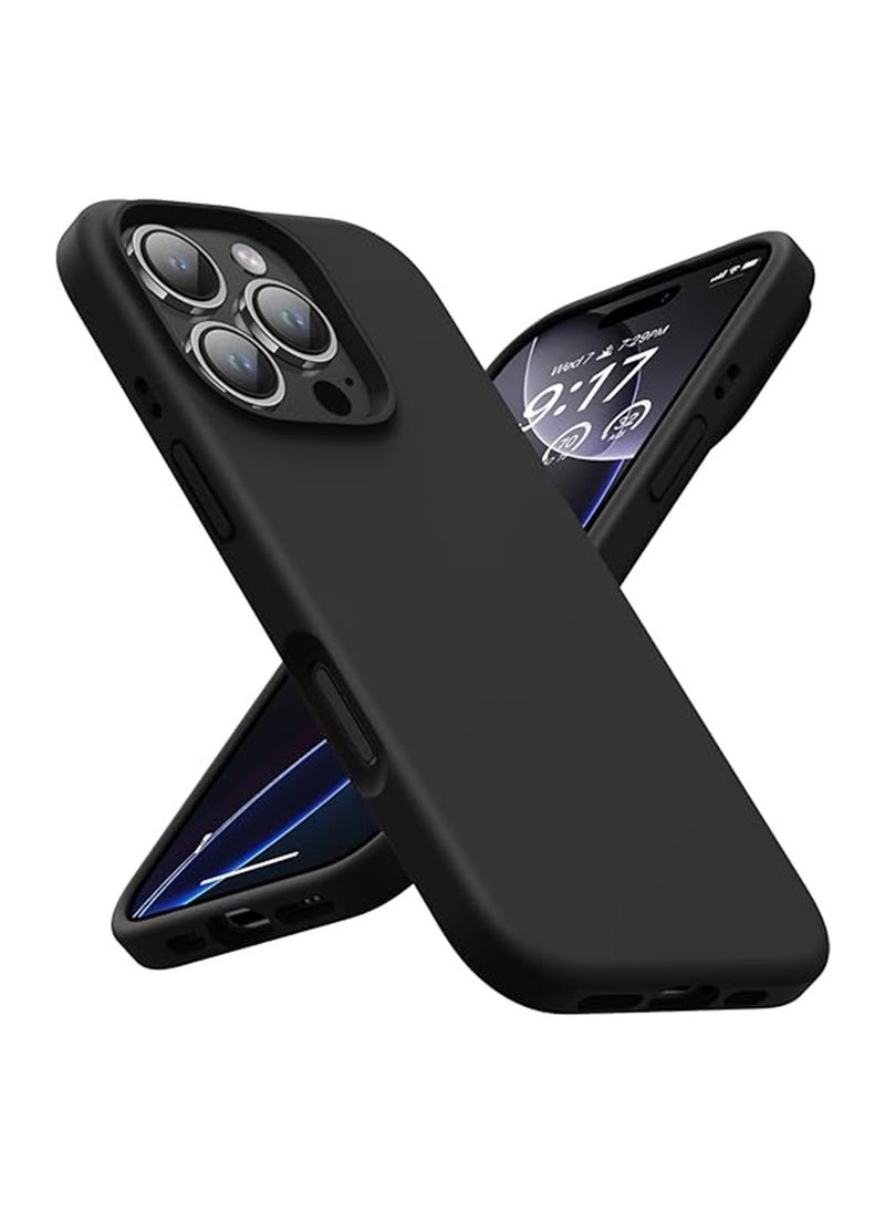 X-level Compatible with iPhone 16 Pro Case,Liquid Silicone Back Cover,Full Body Protective Cover,Shockproof Slim Phone Case Anti-Scratch Soft Microfiber Lining 6.3 inch Black  - Image 1