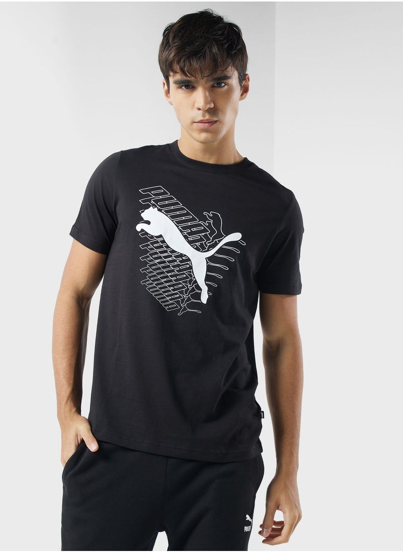 PUMA - Graphics Cat T-Shirt - Image 1
