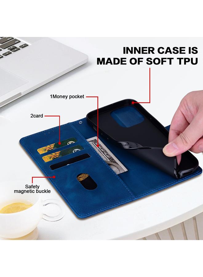 S-TOP Case For Motorola Moto G24 Lace Floral Embossed Magnetic Buckle PU Phone Case With Wrist Strap - Image 4