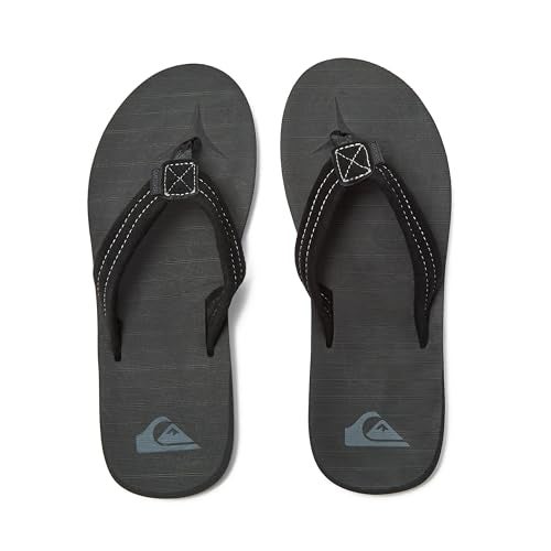 Quiksilver Men's CARVER SUEDE Sandal, solid black, 7(40) D US - Image 4