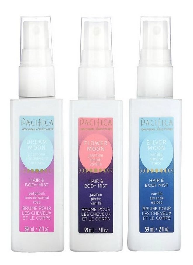 Pacifica Hair and Body Mists Moon Mood 3 Pack 2 fl oz 59 ml Each  - Image 1