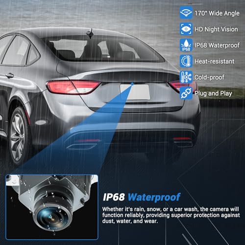 KUTTOLE Backup Camera 170° HD Night Vision Compatible with 2013-2015 Dodge Ram 1500/2500/3500/4500/5500, 2013-2015 Dodge Viper, 2015 Chrysler 200 Replace 56038978AL 56038978AK 590-079 - Image 5