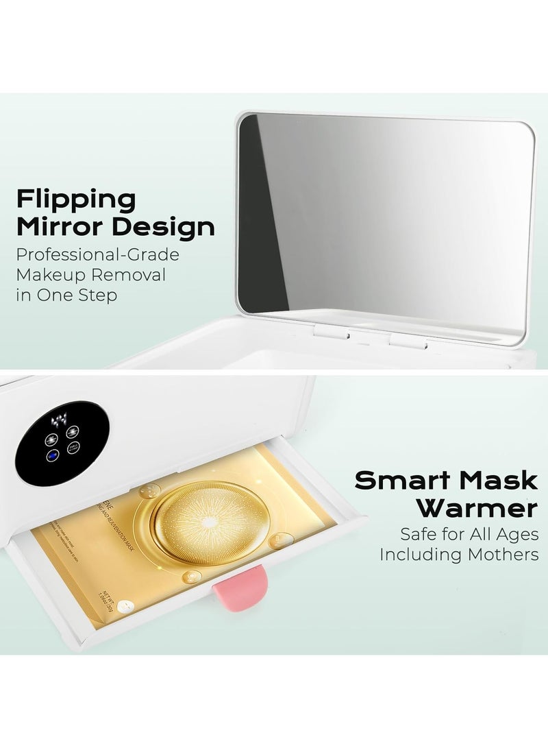 Baby Wipe Warmer With 4 Level emperature Control, Large Capacity Diaper Wipes Warmer with Mirror, Towel,Wet Tissue Facial Mask Warmer,Innovative Spring Design,Quick Even Heating Preservation - Image 5