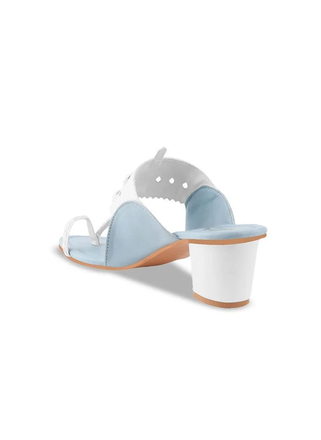 شوتوبيا Shoetopia Girls Party Block Mules with Laser Cuts