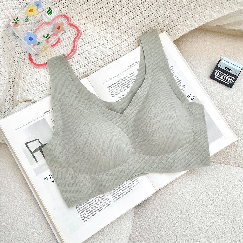 Autumn Seamless Sports Tank Top Womens Wireless Vest Bra Light green - Image 1