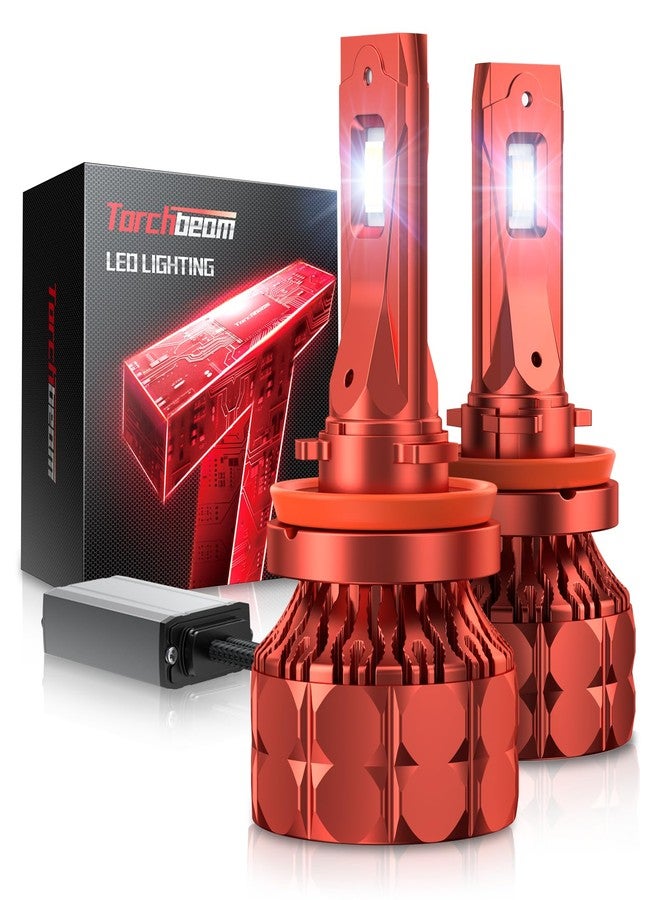 Torchbeam H11 H8 H9 Bulbs Super Brighter Cool White, Pack of 2 - Image 1