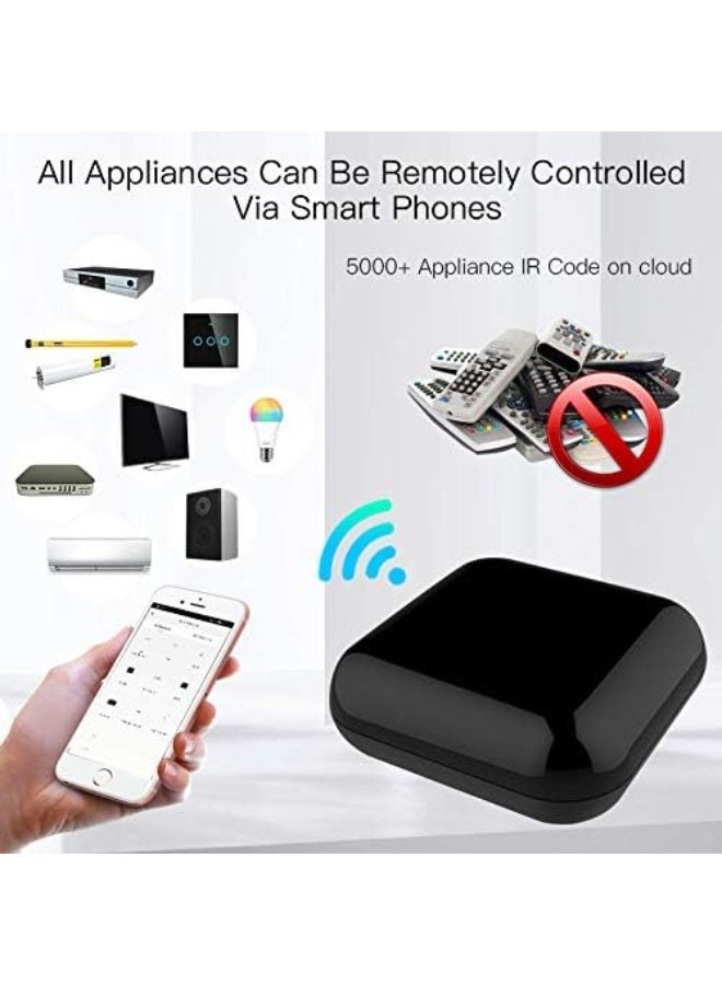 مويس MOES وحدة تحكم ذكية عن بُعد WiFi بالأشعة تحت الحمراء (IR) والترددات اللاسلكية (RF)، جهاز تحكم شامل للتلفزيون والمكيف والستائر وباب المرآب، متوافق مع تطبيق Tuya Smart Life وAlexa وGoogle Home، يعمل على شبكة 2.4GHz - Image 4