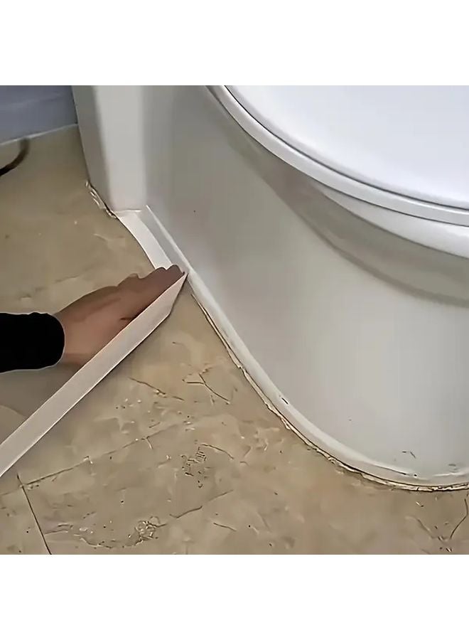 شريط لاصق ذاتي أبيض للحمام والمطبخ، مقاوم للماء لأرضيات وأسطح الطاولات - Image 5