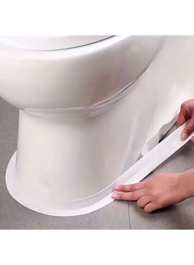 شريط لاصق ذاتي أبيض للحمام والمطبخ، مقاوم للماء لأرضيات وأسطح الطاولات - Image 2