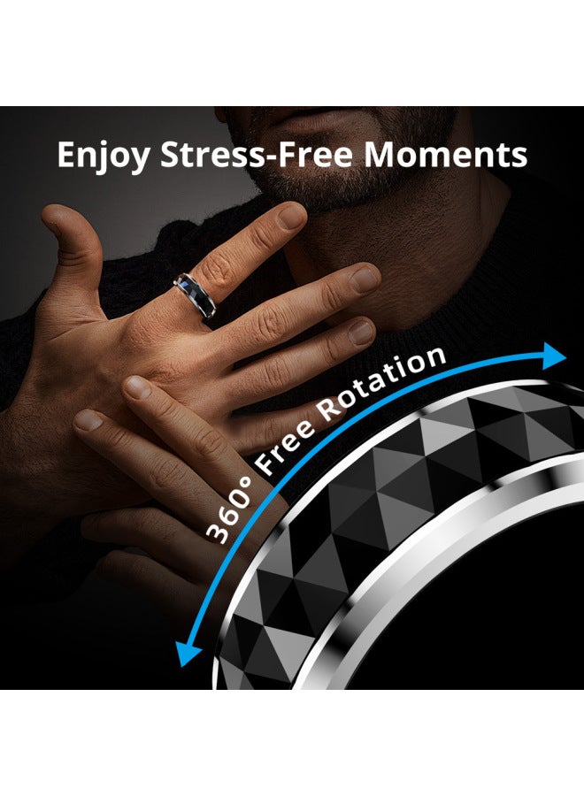 COLMI R11 Fingertip Gyro Anxiety Relief Ring With Charging Case, Health And Sleep Monitor,-Color:Black No. 10 - Image 3