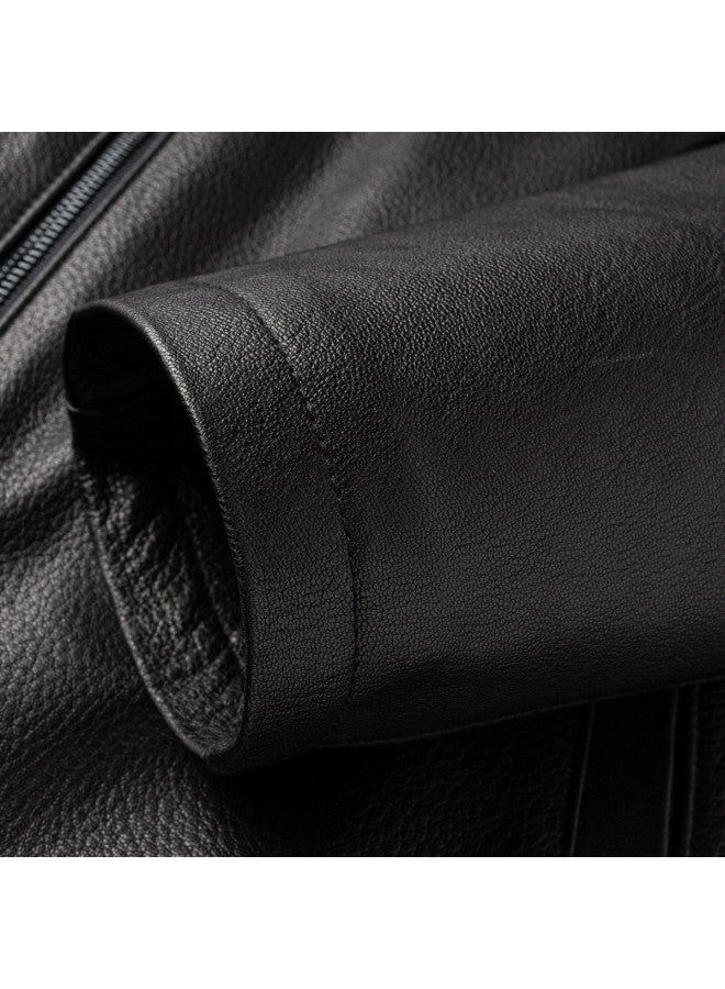 Fapai Business Casual Lapel Genuine Goatskin Leather Jacket Men's Leather Jacket - Image 5