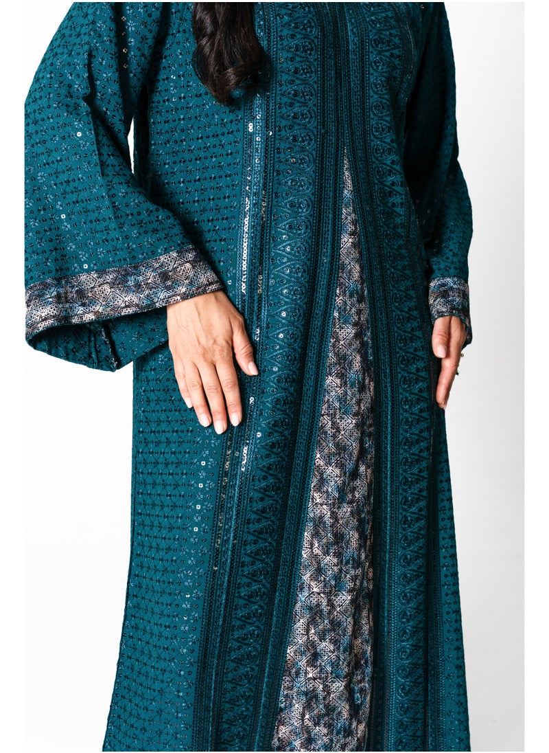 اكسا جلابية مطرزة لامعة  - Image 3