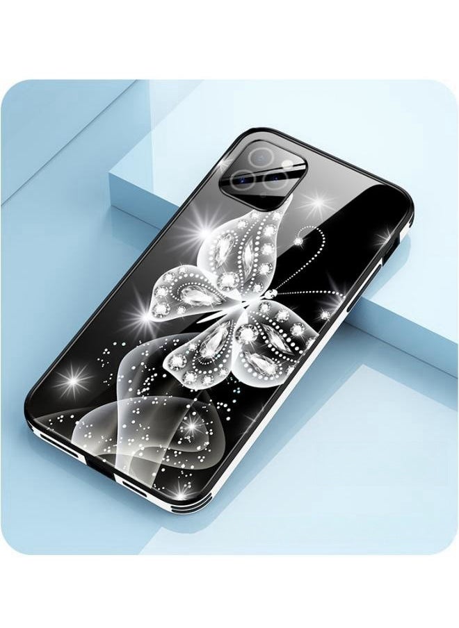WAOKN - for iPhone 15 Pro Max Case,Mobile Phone Case Suitable for Apple IPhone 15 Pro Max Women's Butterfly Pattern Tempered Glass Lens Protective Case - Image 1