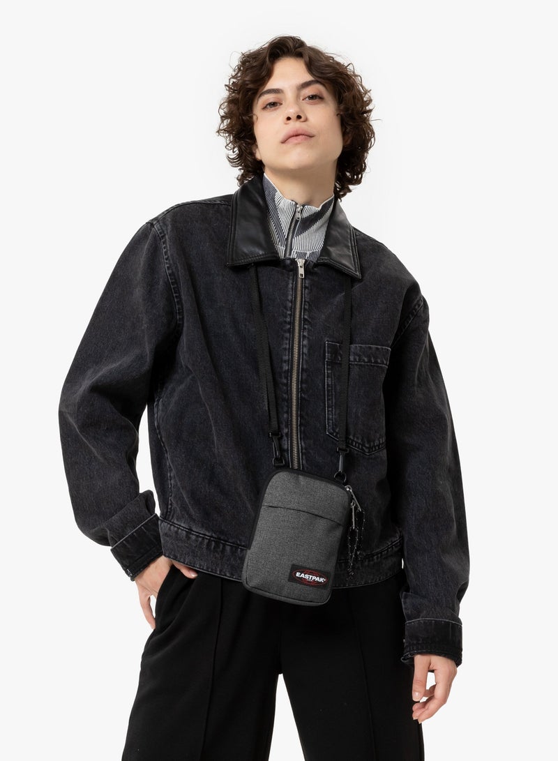 Eastpak Buddy Small crossbody shoulder bag black denim - Image 2