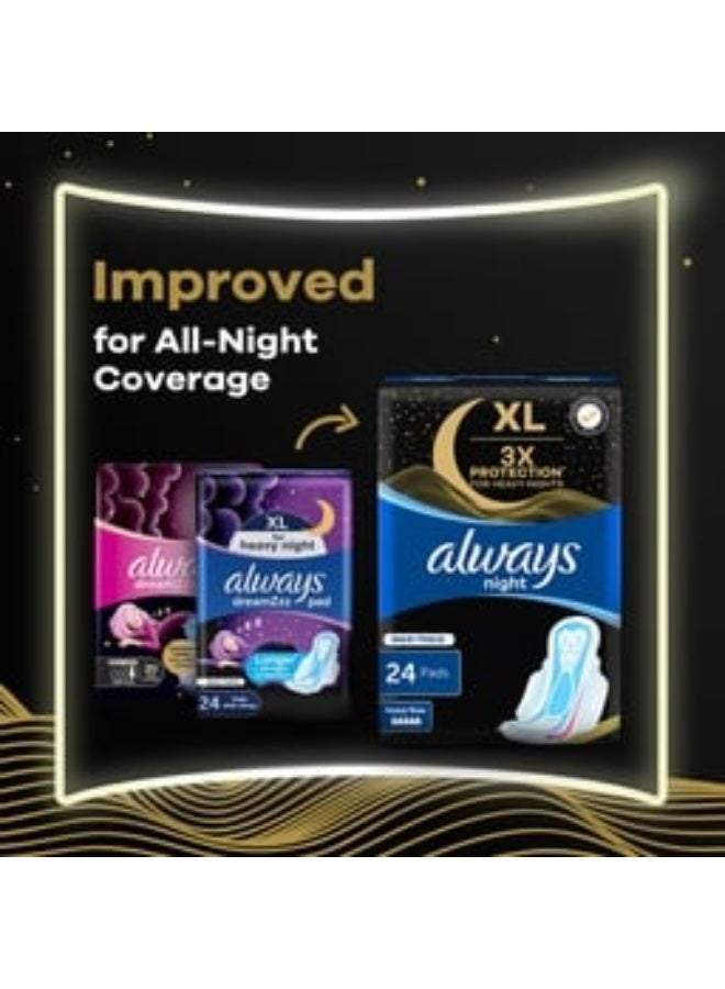 Always XL Night Maxi Thick Sanitary Pads 24 pcs - Image 2