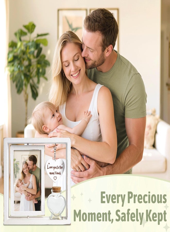 HAMUIERS Baby Picture Frame & Keepsake Jar – Ideal Registry Search Gift, Rotating Newborn Nursery Display, Baby Shower & Gender Reveal Gifts, Pregnancy Announcement - Image 4