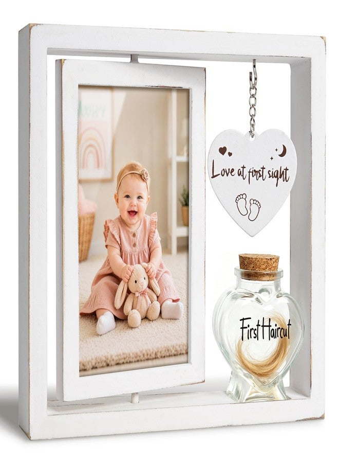 HAMUIERS Baby Picture Frame & Keepsake Jar – Ideal Registry Search Gift, Rotating Newborn Nursery Display, Baby Shower & Gender Reveal Gifts, Pregnancy Announcement - Image 1