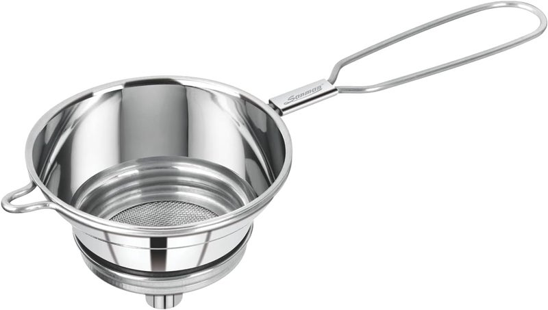 Suraxit Stainless Steel Tea Strainer, Chai Chhalni, Coffee Sieve, Tea Filter, Juice and Oil Channi with Double Mesh, Cone Shaped - Image 1