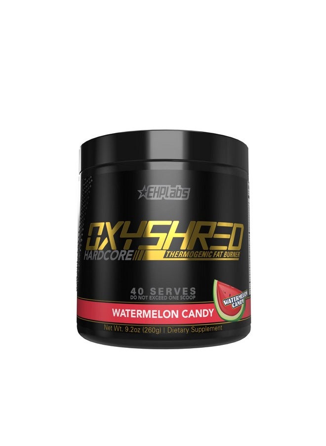 EHP Labs Ehplabs Oxyshred Hardcore Thermogenic Pre Workout Powder For Shredding Preworkout Powder With L Glutamine & Acetyl L Carnitine Energy Boost Drink 150Mg Of Caffeine Watermelon Candy 40 Servings  - Image 1