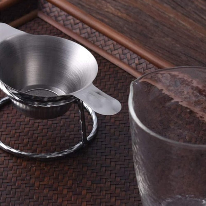 ELECDON Tea Filter, Stainless Steel Tea Infuser Mesh Strainer with Double Handles Coffee Tea Fine Mesh Strainer Tea Funnel Leaf Filter Tea Leaf Strainer for Teapots, Mugs, Cups, Large Size, 2 Pcs - Image 5