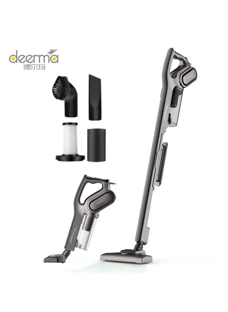 ديرما - Deerma DX700s 2 في 1 مكنسة كهربائية محمولة 600 واط سلكية خفيفة الوزن فائقة الهدوء بقوة 15 كيلو باسكال وتقنية شفط الثقب الأسود | -  أسود - Image 1
