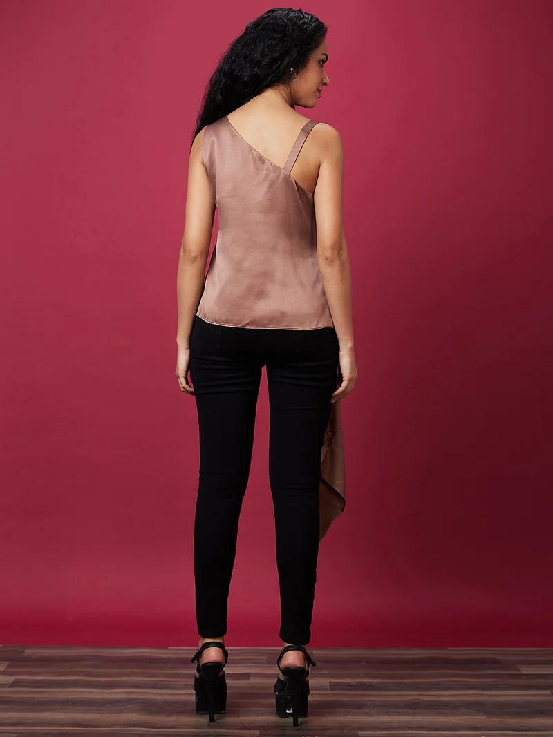 globus Globus Women Shoulder Strap Gathered Wrap Regular Top