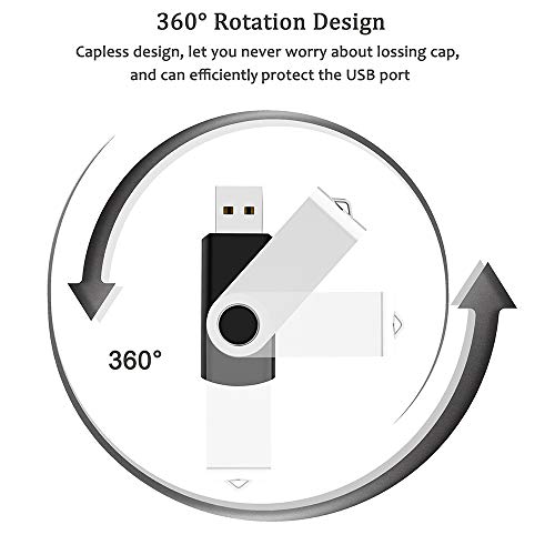 Maspen USB Flash Drive 1GB 20 Pack, Bulk USB 2.0 Flash Drives Thumb Drive Swivel Memory Stick Jump Drive Pen Drive,1 gig 20 Pieces - Image 3