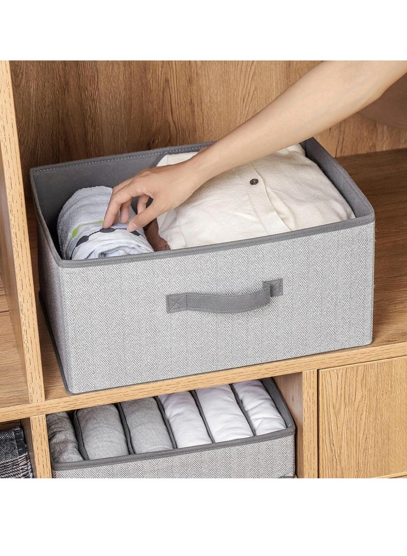 AIWANTO 3 Pack 29L Foldable Storage Bags, Clothes Storage Bins Space-saving bags Closet Garment Organizers Travel Underbed  Storage Containers Clothes Organizer Home Office  30*30*30cm Beige  - Image 5