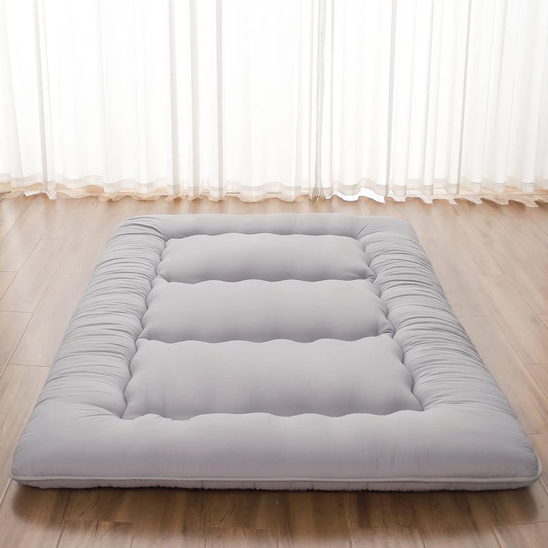 XICEN Japanese Floor Mattress, Futon Mattress with Portable Storage Bag and Washable Cover, Roll Up Thick Tatami Mat Suitable for Camping, Guest Room - Image 1